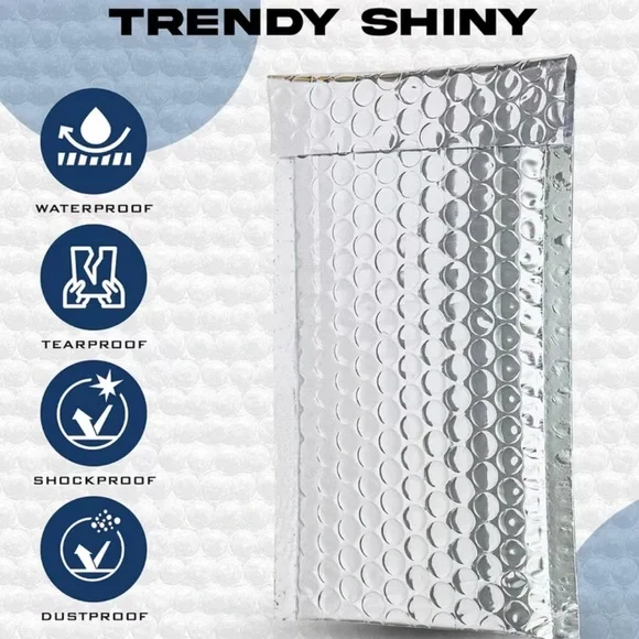 10 - 4x8 Metallic Bubble Mailers - Picture 2 of 3